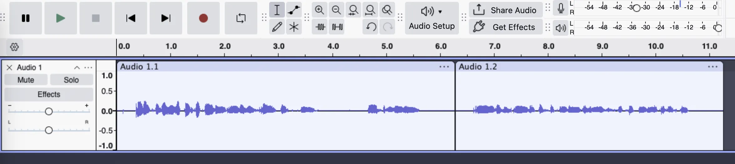 Audacity Track Segments