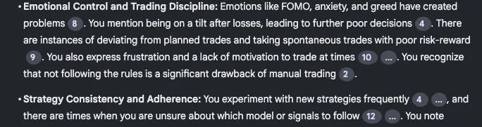 Sample answers based on the journals.