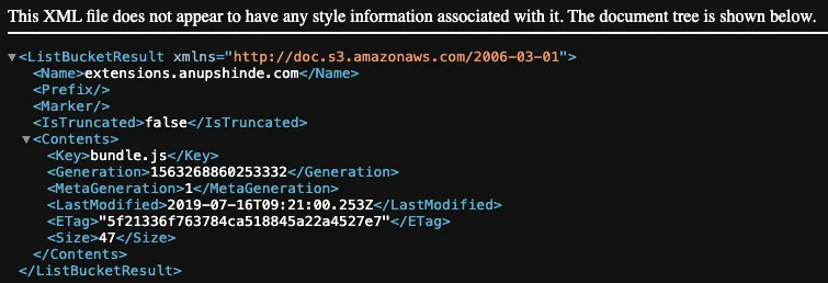 extensions.anupshinde.com loaded up an XML file